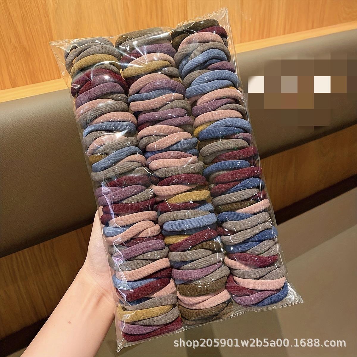 

100 шт. Женская резинка для волос, резинка для волос Моранди, высокоэластичная резинка, простая резинка для хвостика, простая резинка