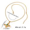 Vintage Gold Color Cross Pendant Necklaces for Women Fashion Metal Natural Stone Clavicle Chain Necklaces Zircon Accessories
