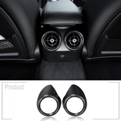 Kryt prstence výdechu zadního vzduchu z ABS s uhlíkovým vláknem pro Alfa Romeo Giulia 2017-