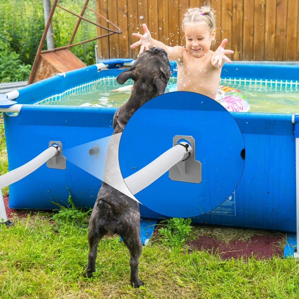 Supporto per tubo piscina esterna-SSQ-O16 grigio 2 pz