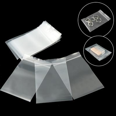 Fashion Luxury 100pcs Resealable Zip Bags Self Seal Clear Plastic Bag Food Storage Package Self Reclosable Vacuum Fresh Bag