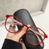 Large Frame Round Vintage Reading Glasses Women Men Lightweight Full Frame Anti Blue Light Presbyopia Eyewear