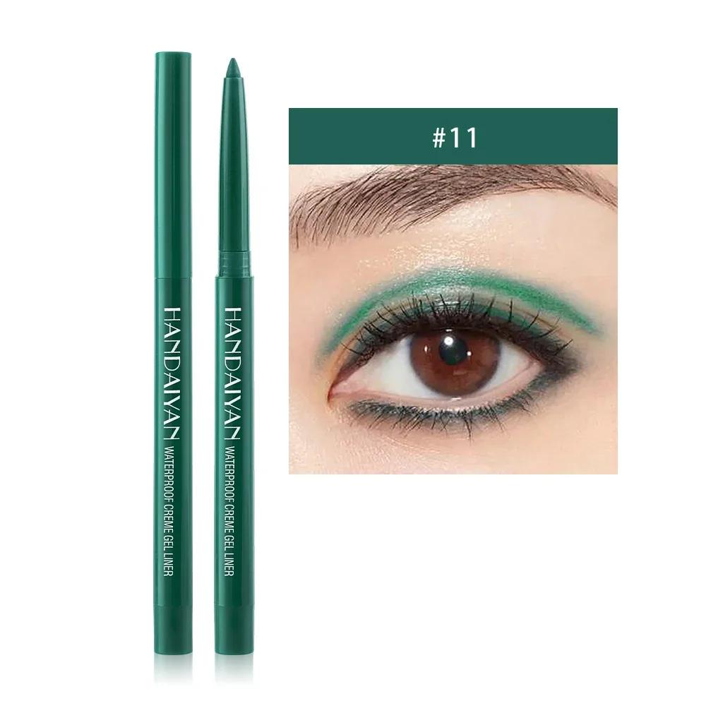 HANDAIYAN Matte Colorful Eye Liner Pen Cream Lasting Eyeliner Gel Pencils Option Easy To Wear Cosmetics White Yellow Blue Purple