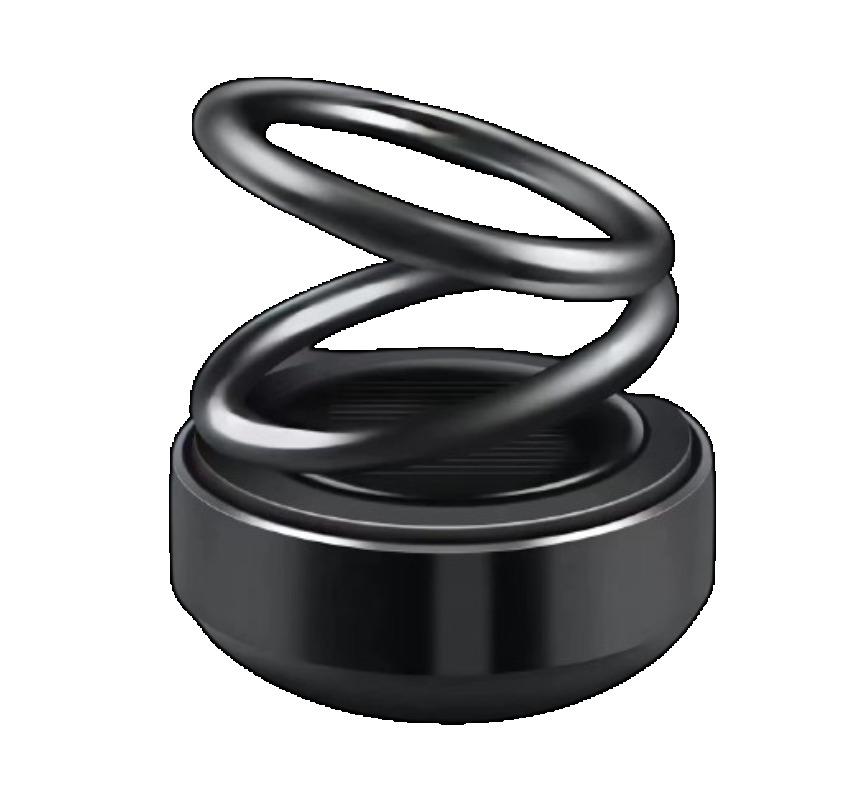 

Автомобильный ароматерапевтический подвесной автомобильный диффузор с двумя кольцами на солнечной батарее Автомобильный очиститель воздуха Автомобильные украшения для духов Диффузор для духов чёрный