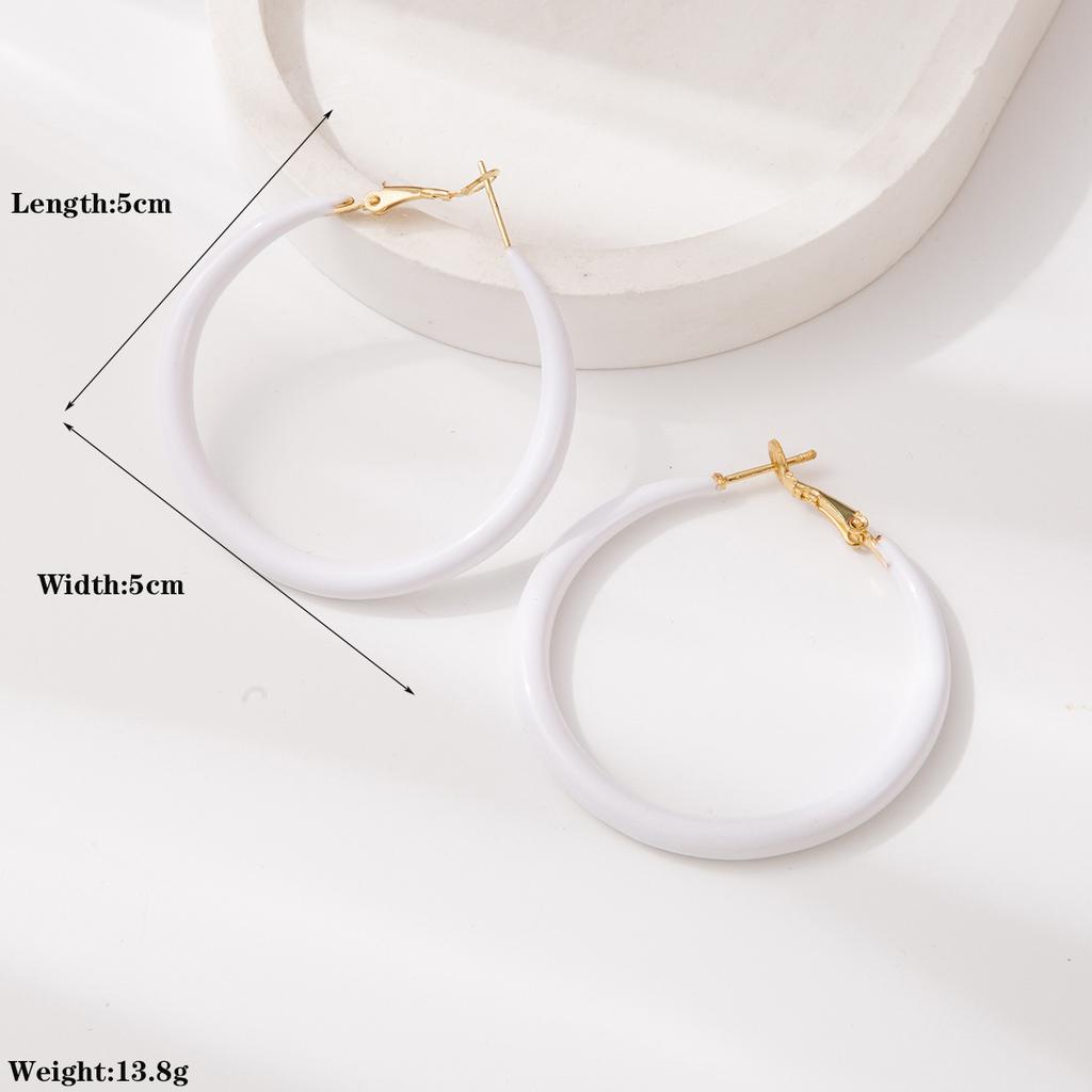Fashionable Versatile Vacation Style Circle Earrings