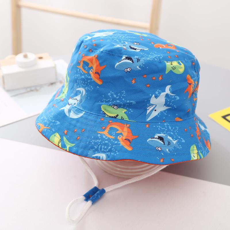 Fisherman's Hat for Children, Summer Sun Protection, Thin Style for Boys, Large Brim, Wide Brim, Cute Korean Style for Girls