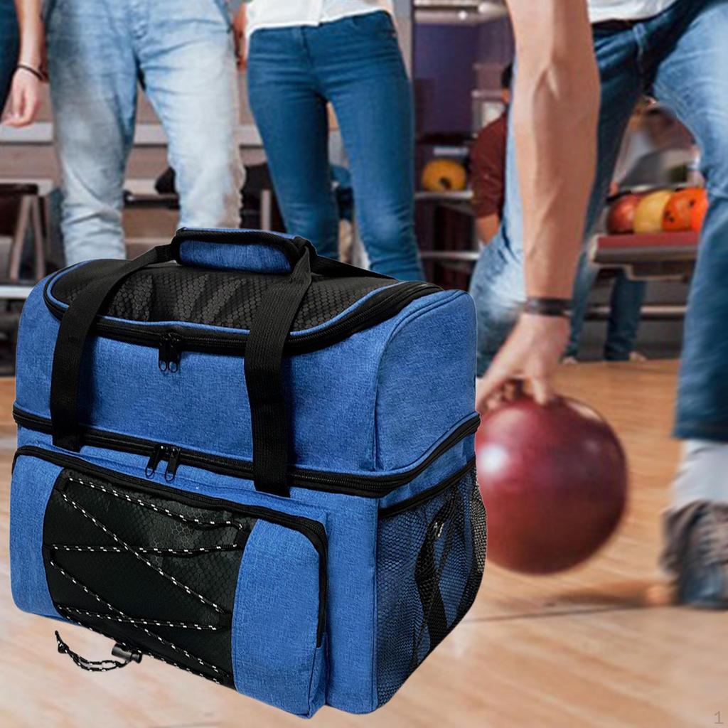 Bowling Bag with Shoe Compartment for Women And Men, Heavy Duty Portable Double Bag,