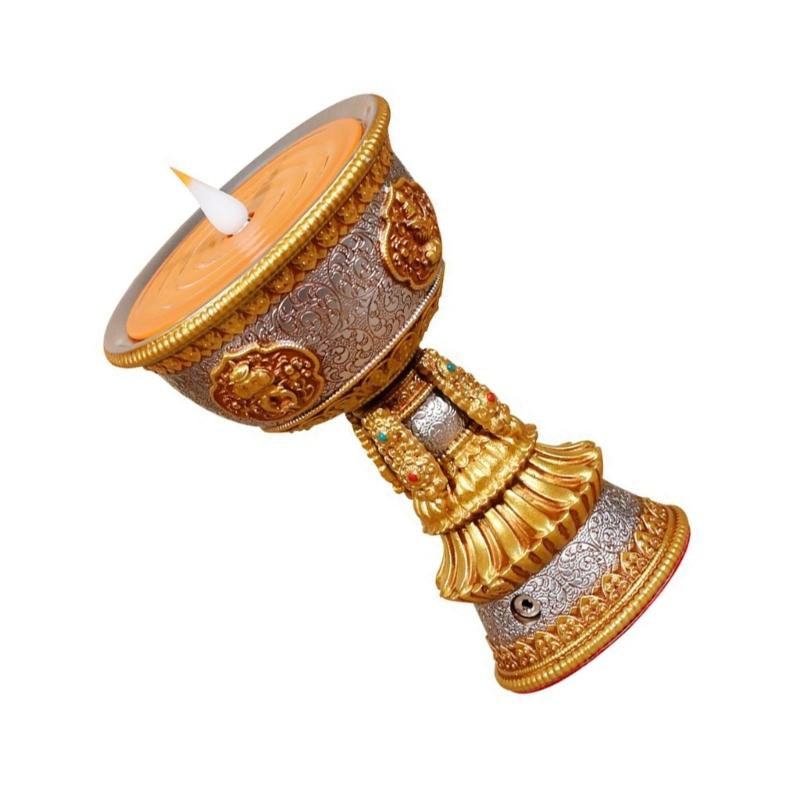 LED Simulated Flame LED Resin Lamp for Temple Ceremonies Electronic Candlestick