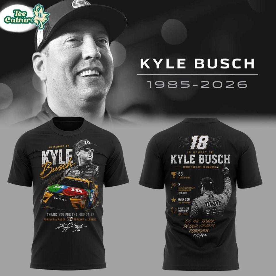 Vintage Kyle Busch 8 Rowdy Forever Tribute T-Shirt Nascar Racing Tee