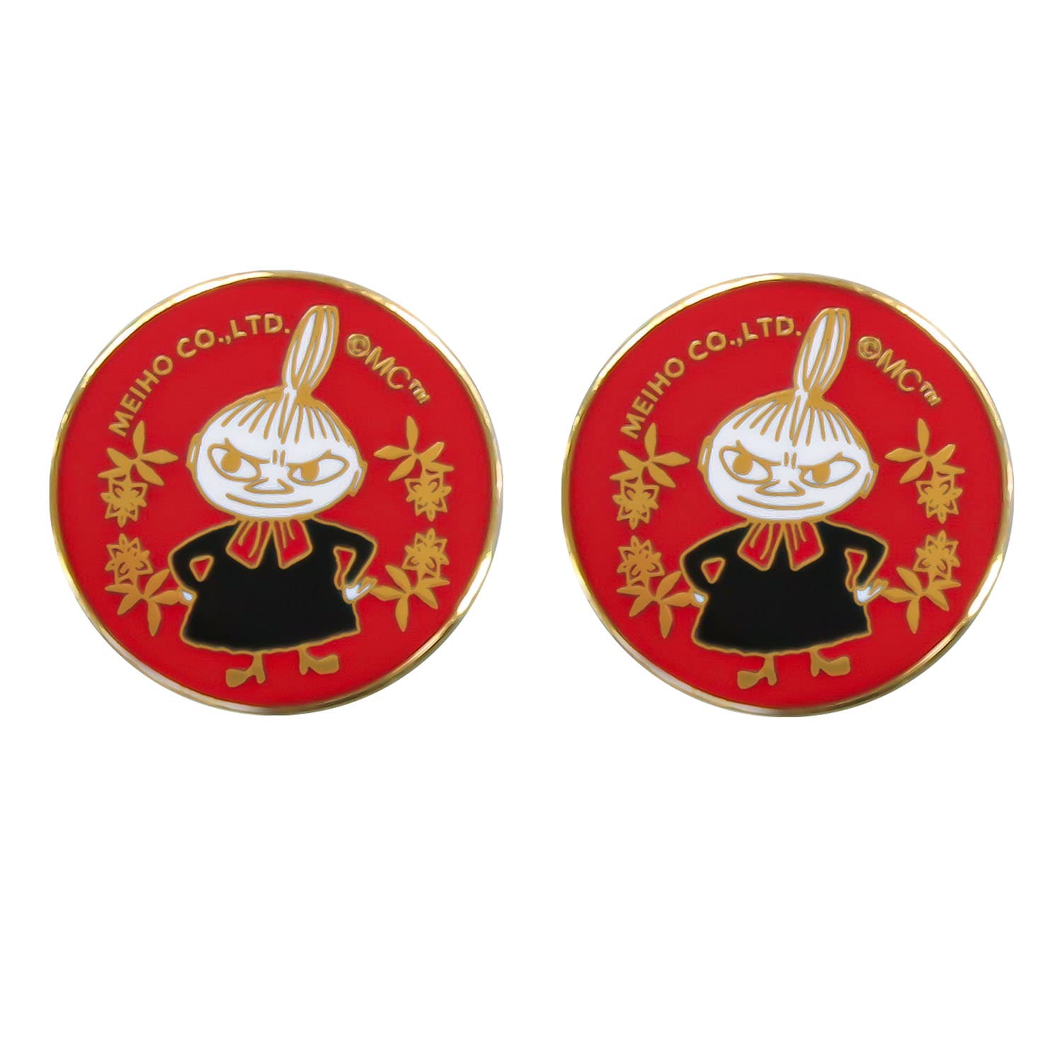 

Meiho Ming Bo Moomin Car External Supplies Number Bolt Cap, Little My Set of 2, FS060 Red красный