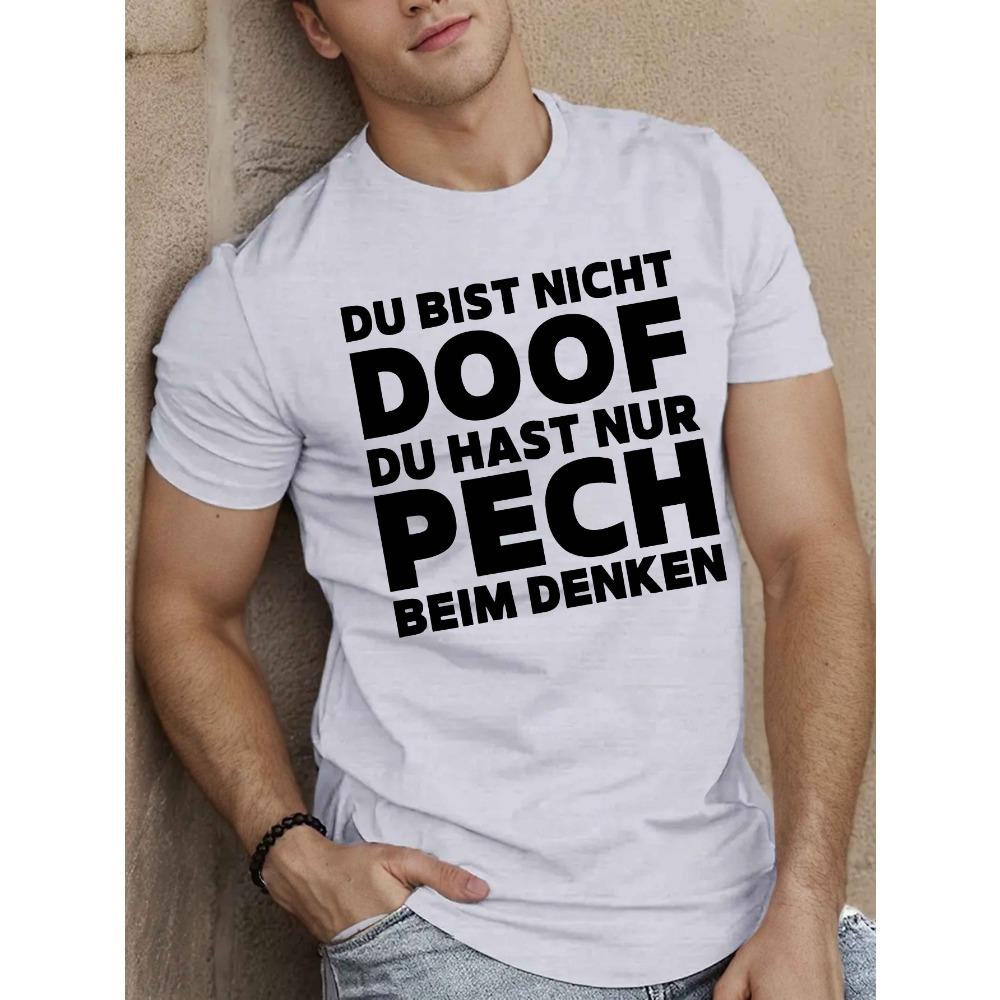 European sizes Fun German Men'S Short Sleeve T-shirt Summer T-shirt Top