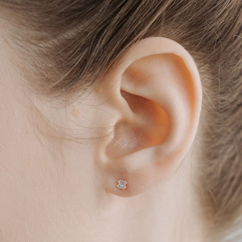 HAS [Silver925] HTY015 Mini Square Cubic Earrings