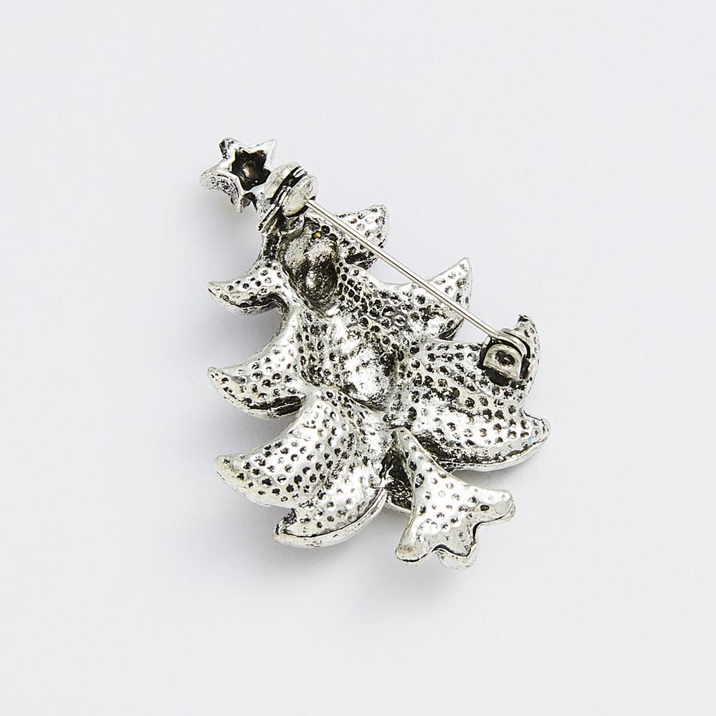 Rinhoo Vintage Christmas Tree Brooch Rhinestone Flower Bell Elk Brooches For Women Collar Lapel Pin Decoration Jewelry Xmas Gift
