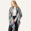 Spring Autumn Winter Imitation Cashmere Double-sided Colorful Plaid Triangle Scarf Women's Neck Shawl