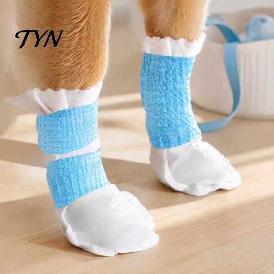 Disposable Paw Wraps for Pet Grooming Dog Boots, Waterproof Covers, Non-woven Fabric Outdoor Protection Small Dogs Protectors Walking On Hot Pavement
