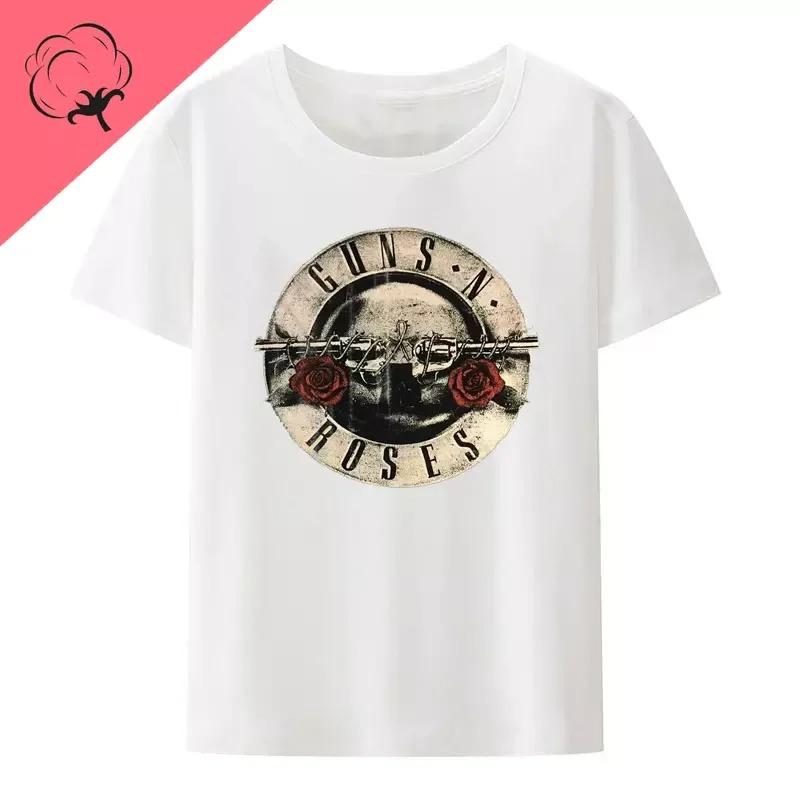 Hot Sale Rock Band Guns N Roses Classic Poster Graphic Print T-Shirt Men Women Streetwear Harajuku Fashion Cotton Casual Oversized Top Summer New Tee