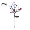 Solar Star Stake Lights 4th of July Garden Lights Red White Blue Outdoor Powered Decorations String Waterproof Flexible Design Patriotic Flag