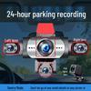 360° Panoramic Dash Cam with 5-Way HD, Night Vision, Loop Recording, Parking Monitor, Mobile App Connectivity