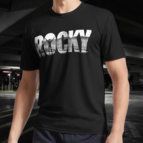 Rocky logo fill Active T-Shirt Logo T-Shirt Funny Size American Unisex T- Shirt S