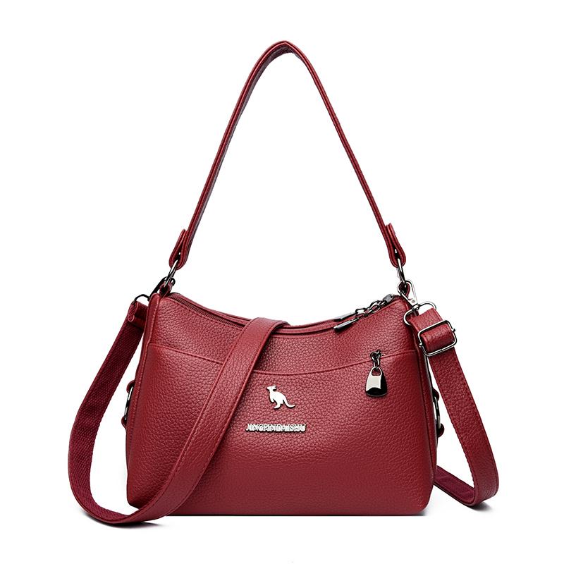 Damen PU Umhängetasche mit großem Fassungsvermögen