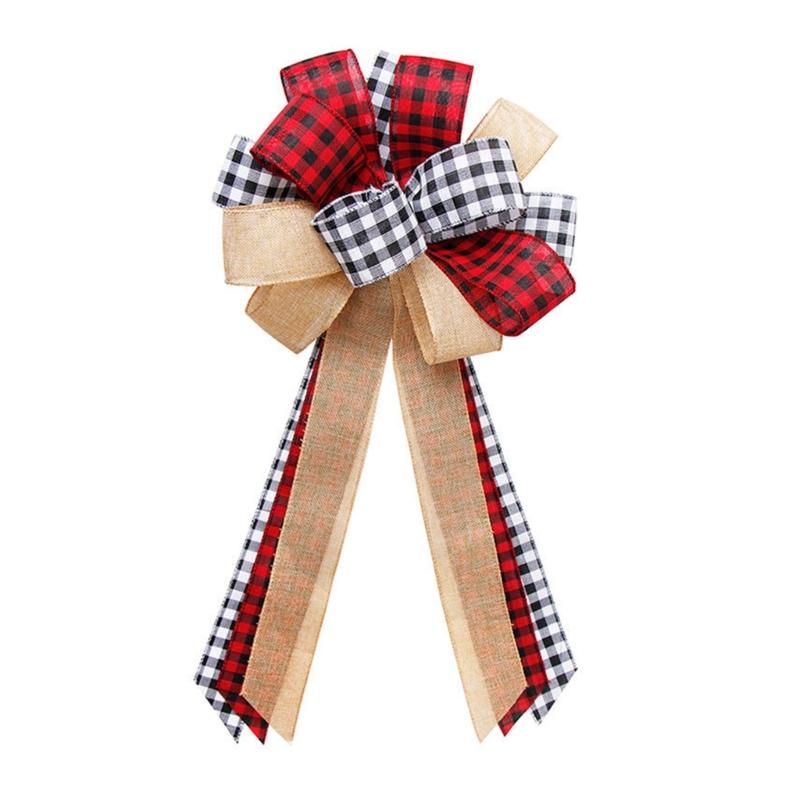 Beautiful Bowknot Ornament Stylish Tree Trimming Enhances Festival Home Decors for Tree Wreaths Holiday Party Decoration