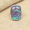 Purple Australian Triplet Opal Gemstone Solid 925 Sterling Silver Handmade Ring Jewelry