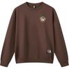 Men's BADFIVE Sweatshirts Men's Hazelnut Chocolate Brown Crew Neck Moderate