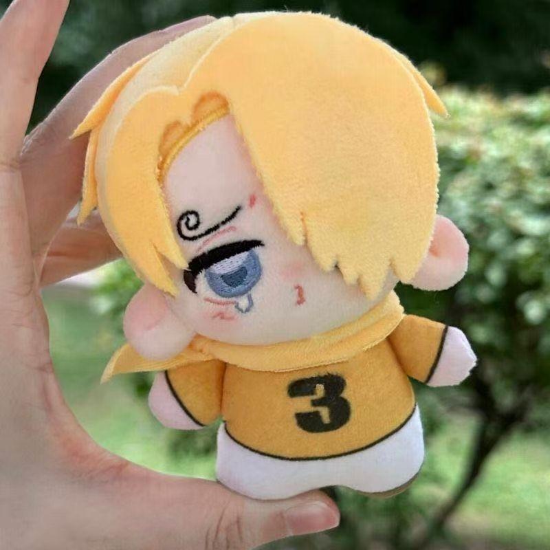 

10cm Plushies Anime Vinsmoke Sanji Game Demon Stuffed Plush Doll Clothes Soft Pillow Keychain Bag Pendant Toy For Kids Gifts