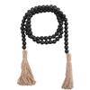 A20F-Wood Bead Garland Farmhouse Decor Wooden Beads With Tassel Boho Wall Rustic Home Coffee Table Decor Prayer Beads