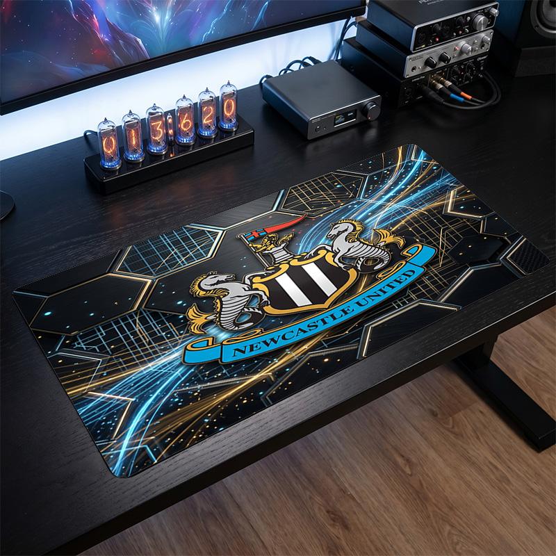 Newcastle United Fußball Druck Großes Mauspadd, Rutschfestes Erweitertes Gaming-Schreibtischmatte für Büro Zuhause