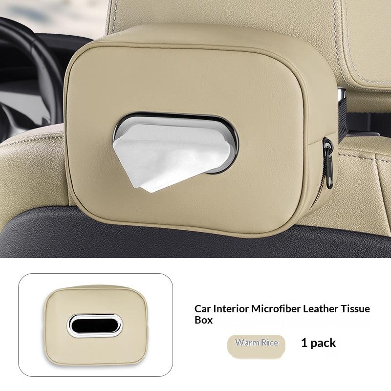 Car Tissue Box Universal Car Seat Back Hanging Tissue Holder Auto Sun Visor Armrest Storage Paper Towel Bag Interior Accessorie