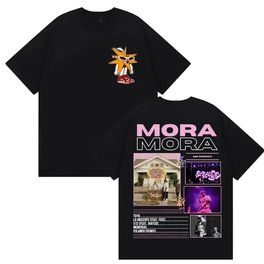 Rapper MORA Tour 2026 Merch T Shirt Men's Women Vintage High Quality Fashion T-shirts Hip Hop Clothing Oversized Cotton T-shirt