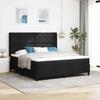 Box Spring Bed with Headboard Black 200 x 180 cm Fabric