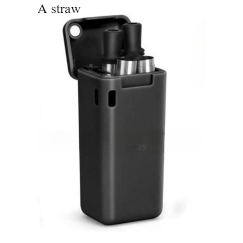 

1pcs Foldable Retractable Reusable Straws - ABS Collapsible Stainless Steel Silicone Drinking Straws for Travel Camping Office