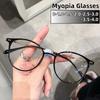 Unisex Anti Blue Light Glasses Metal Frame Fashion Eyewear Near Sight Computer Glasses 0 To -4 0 Versatile