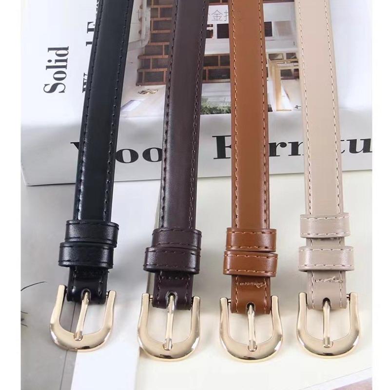 Belt Summer Brown Belt with Fine Matching Western Pants Simple and Versatile Belt 2026 New Fashion Decoration