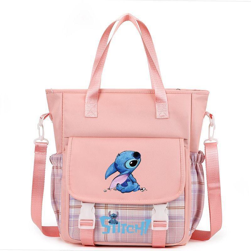 Lilo Stitch Kids Canvas Shoulder Bag With Colorful Print For Daily Use