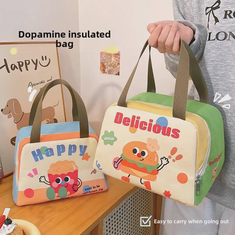 Przenośna Torba Termiczna na Lunch z Grubą Wyściółką z Folii Aluminiowej dla Studentów i Pracowników Biurowych