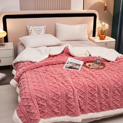 Silná zimní přikrývka Throw Měkká teplá vlněná přikrývka do postele Kostkovaný Taff Cashmere Jehněčí zateplená přikrývka
