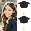 1/2Pcs Hair Clip Mini Graduation Hat Tassel Hairpin with Sturdy Claw Clip Graduation Party Photo Hair Accessory