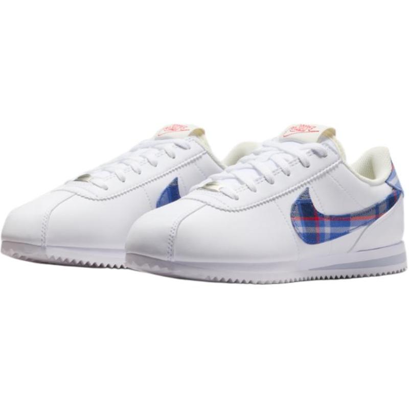 Nike Cortez Abrasion Resistant Low Top Kids Lifestyle Shoes White Teenagers Sneakers IH7340-191