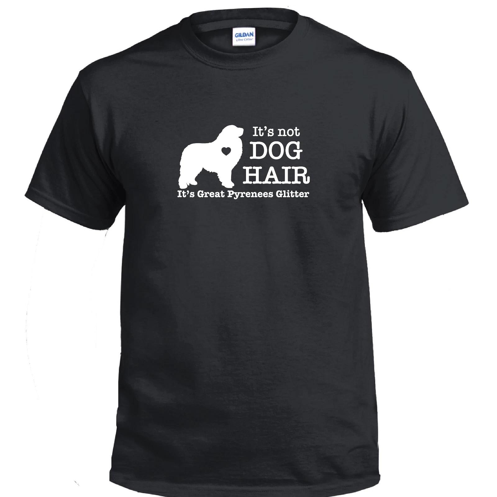 

Its Not Dog Hair Its Great Pyrenees Heart Glitter Funny Cotton Black T-Shirt 4XL