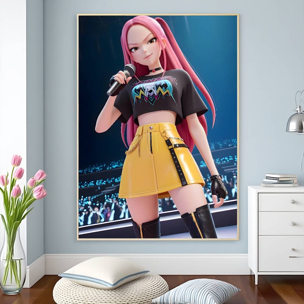 KPop D-Demon H-Hunters plakát HD samolepicí voděodolné plakáty všestranná dekorace do domácností, barů, hotelů a dalších věcí