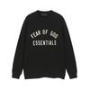 F132 FOG Essentials Bluza z okrągłym dekoltem i silikonowym logo z literami Casual Streetwear - Pulower Streetwear Unisex