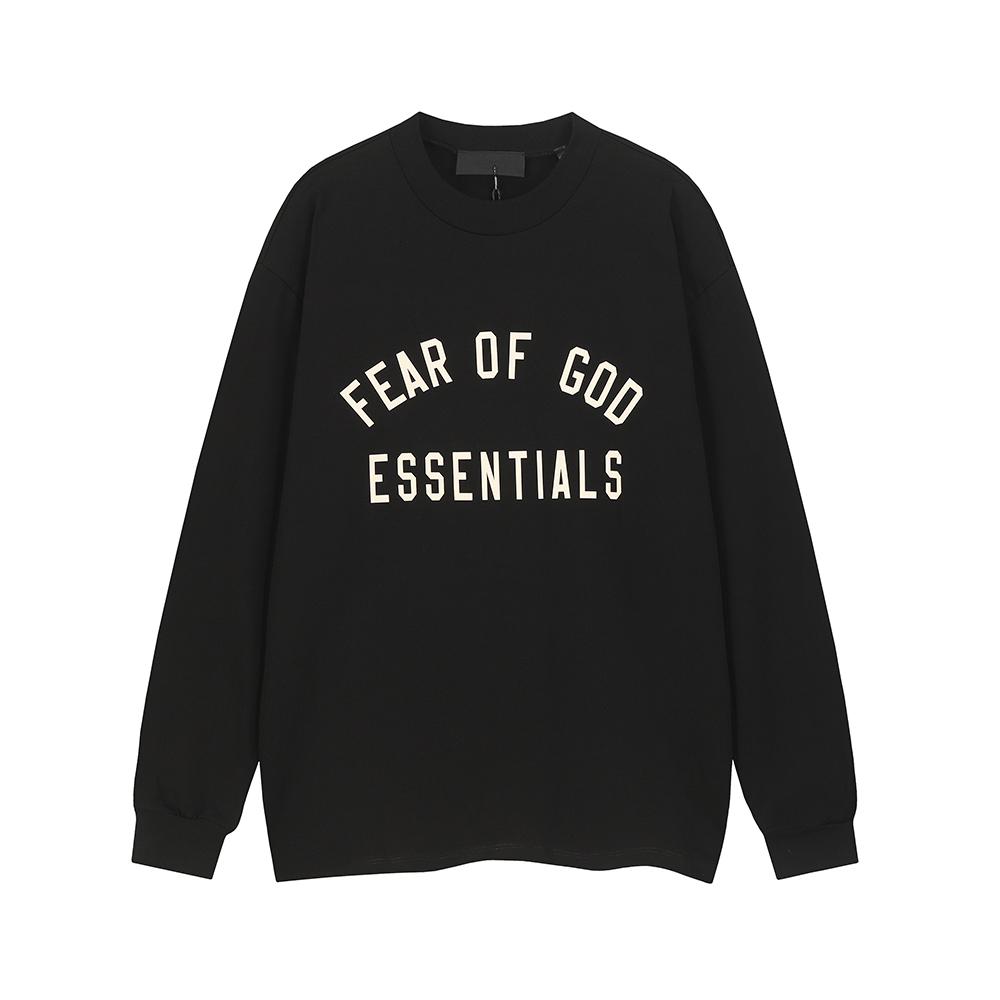 F132 FOG Essentials Bluza z okrągłym dekoltem i silikonowym logo z literami Casual Streetwear - Pulower Streetwear Unisex