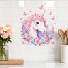 Yousheng Static Window Cling, Unicorn Pattern Wall Decal, Waterproof Removable No Glue Mark Glass Sticker, Ceramic Tiles Bedroom