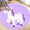 Children's Cartoon Cute Unicorn Animals Area Rug Round Carpets Rugs for Living Room,Kids Play Crawling Soft Non-slip Floor Mats