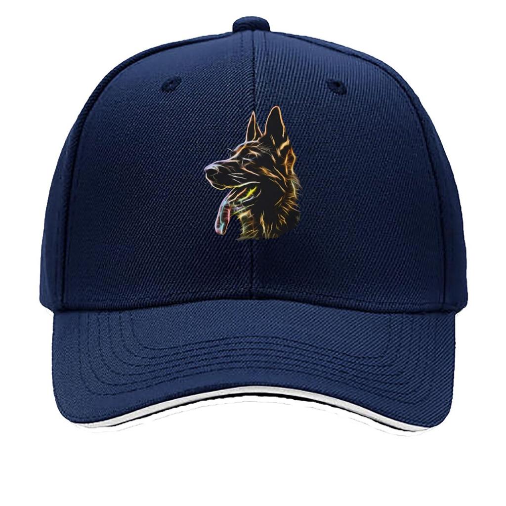 GerUnisex Shepherd Dog Colorful Pet Portrait Art Sandwich Baseball Cap
