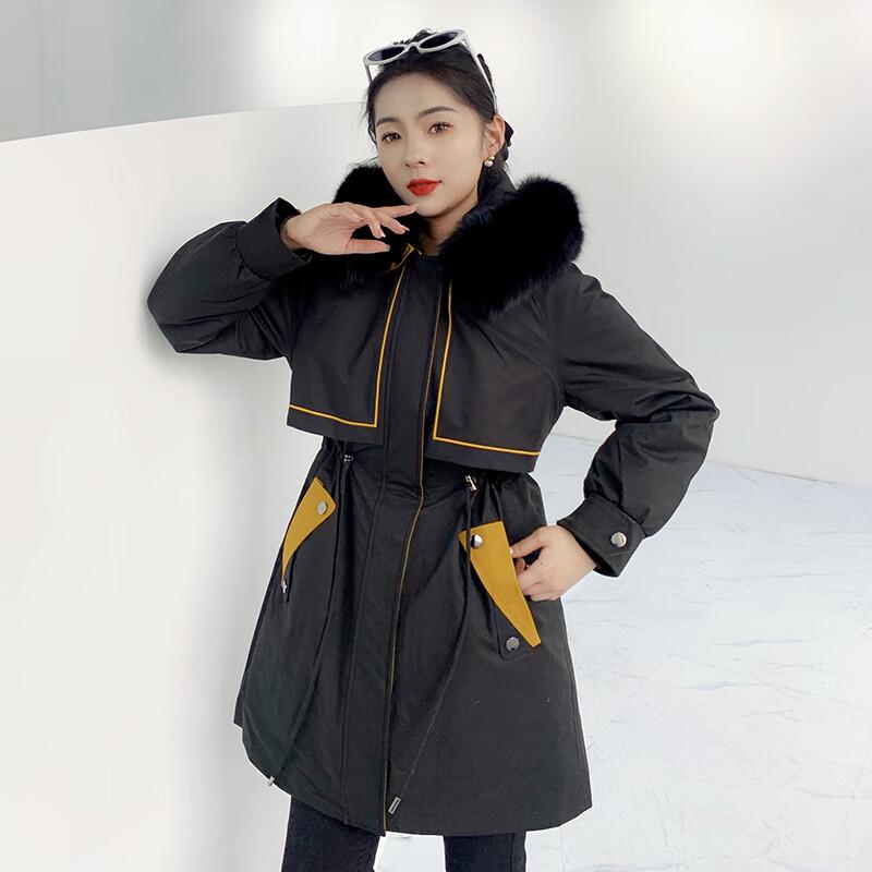 Kaiser Women's Fox Fur Collar Rabbit Fur Lined Parka