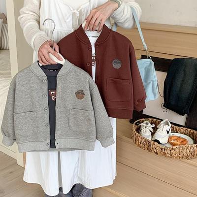 Boys' Autumn Baseball Jacket - Stylish Spring & Autumn Outerwear for Kids, Early Fall Top